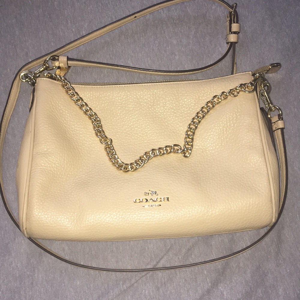Beige Coach Purse